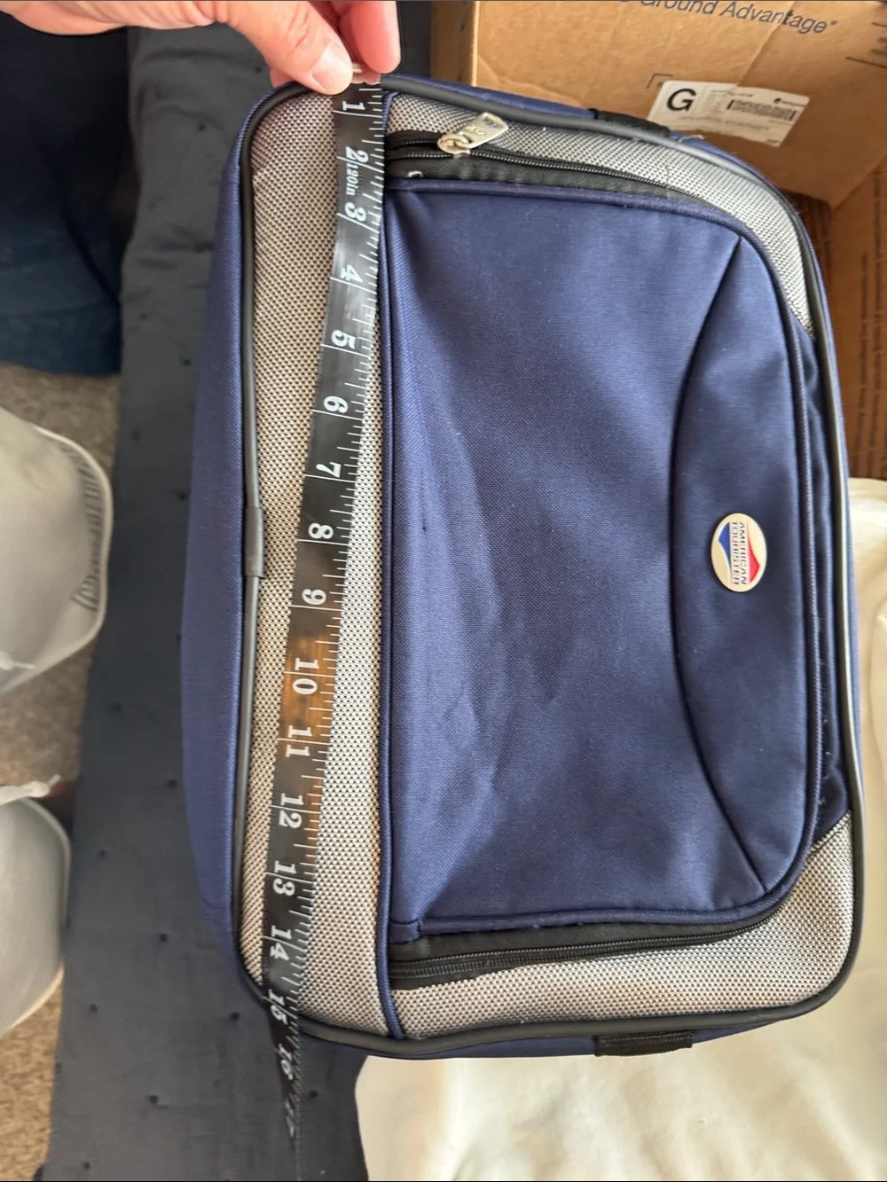 American Tourister Navy and Gray Messenger Bag